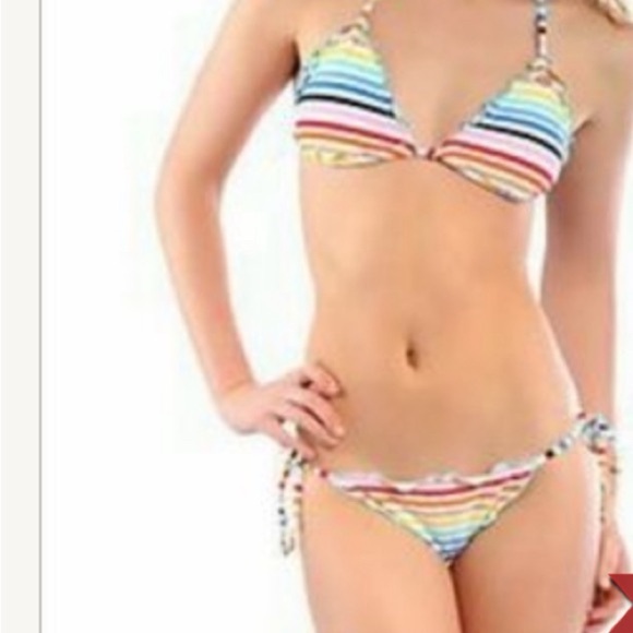Modern amusement bikini, rainbow striped - Picture 1 of 12
